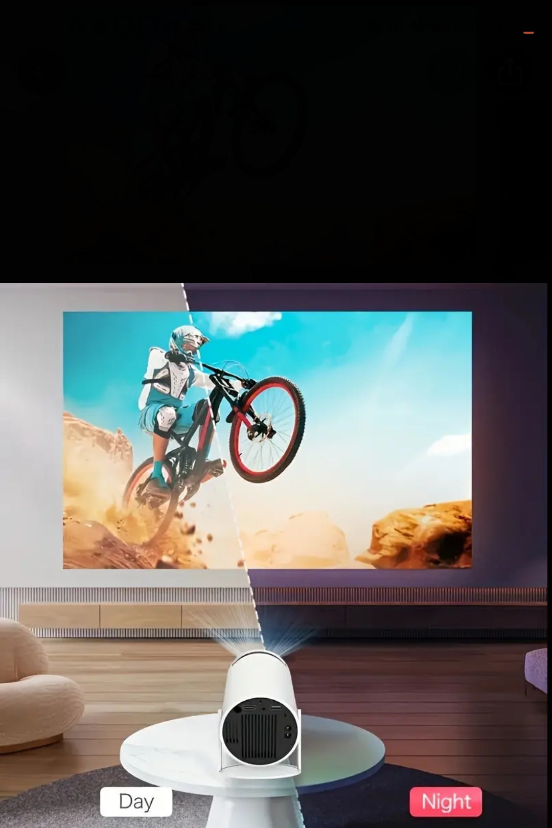 Mini Projector with WiFi and Bluetooth|Outdoor Portable Projector 1080P/4K Support|Smart Projector with Auto Keystone Correction|Home/Movie Projector |2024 US Version